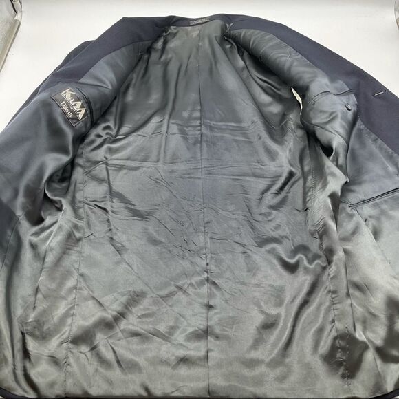 KAA by Krizia x Dillard's Navy Suit Jacket Sz 42R - Picture 4 of 14